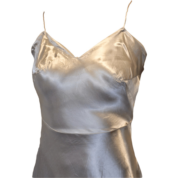 30's Silky Spaghetti Strapped Slip Dress - Picture 3 of 3